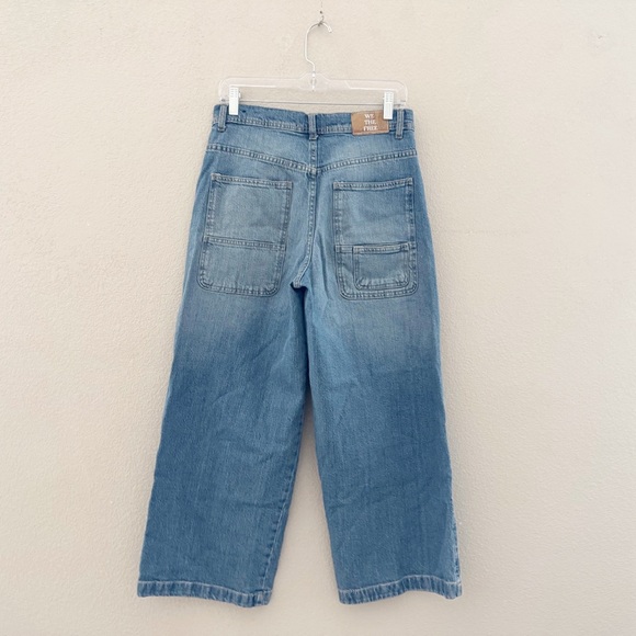 Free People Piper Wide Leg Crop Jeans 27 Med Denim Wash Casual 90s Retro boho - Picture 8 of 14
